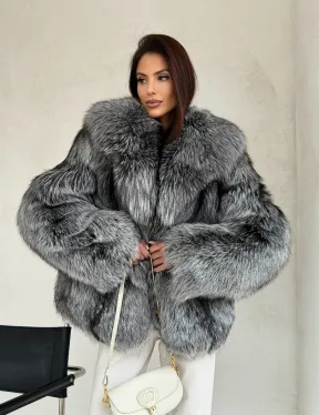 Полушубок из чернобурой лисы - фото 9