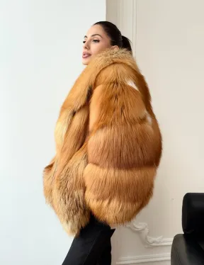 Шуба из лисы огневки - фото 8