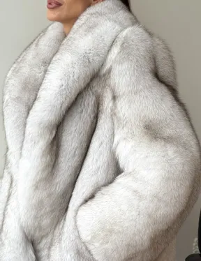Шуба из песца - колотый лед - фото 1