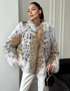 Шуба из натурального меха рыси - фото 9