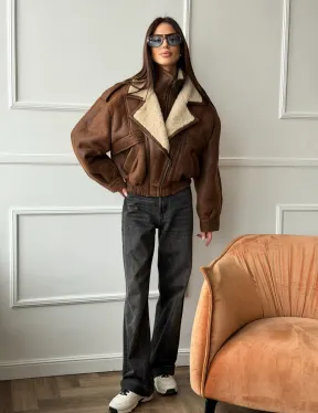 Молодежная куртка - дубленка из овчины - фото 6