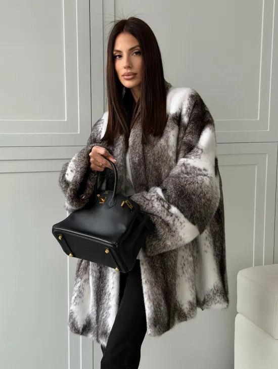 Натуральная шуба из норки крестовки Premium - фото 10