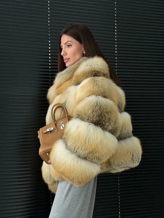 Полушубок из лисы - фото 17