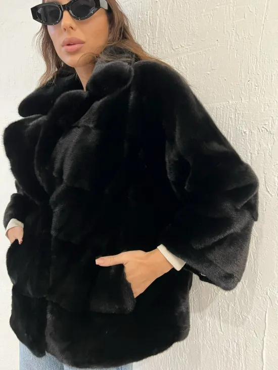 Короткая шуба - автоледи из меха аукционной норки - фото 2