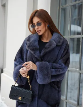 Крестовка кимоно шуба из меха скандинавской норки - фото 2