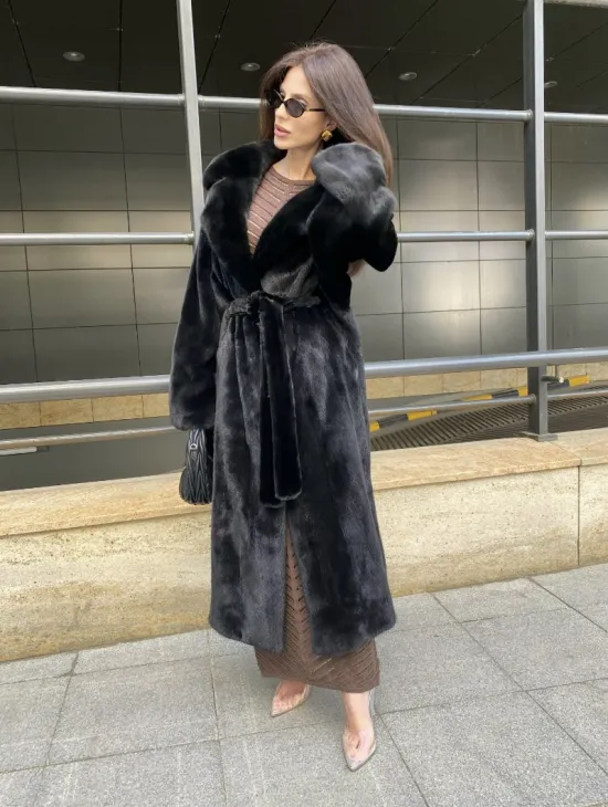 Норка BLACKGLAMA роспуск английский воротник - фото 6